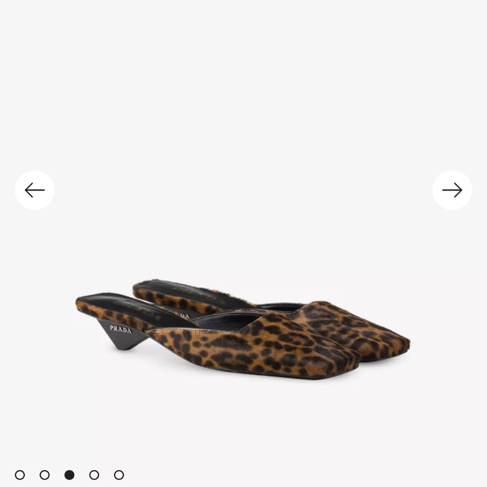 Prada leopard mules
